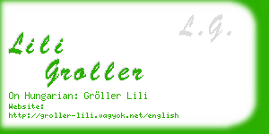 lili groller business card